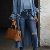 Vanessa - Casual Denim Blouse
