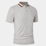 Trevor - Light Grey Polo with Contrast Collar