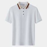Trevor - Light Grey Polo with Contrast Collar