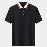 Trevor - Light Grey Polo with Contrast Collar