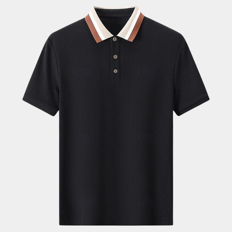 Trevor - Light Grey Polo with Contrast Collar