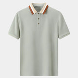 Trevor - Light Grey Polo with Contrast Collar