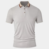 Trevor - Light Grey Polo with Contrast Collar