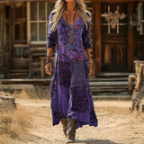 Christine - Casual Long Sleeve Dress with Vintage Inspiration