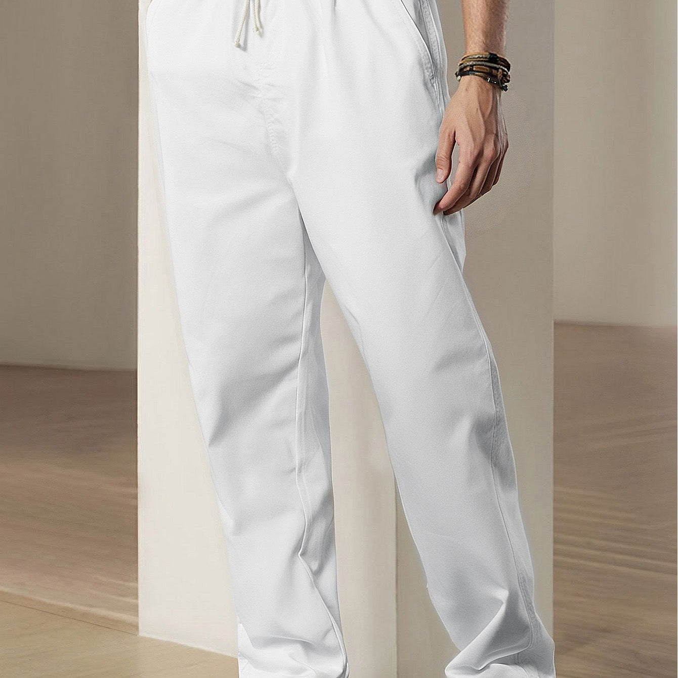 Adam - Straight Leg Linen Pants