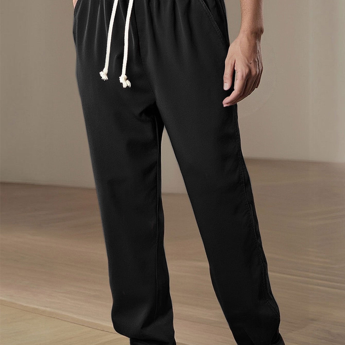 Adam - Straight Leg Linen Pants