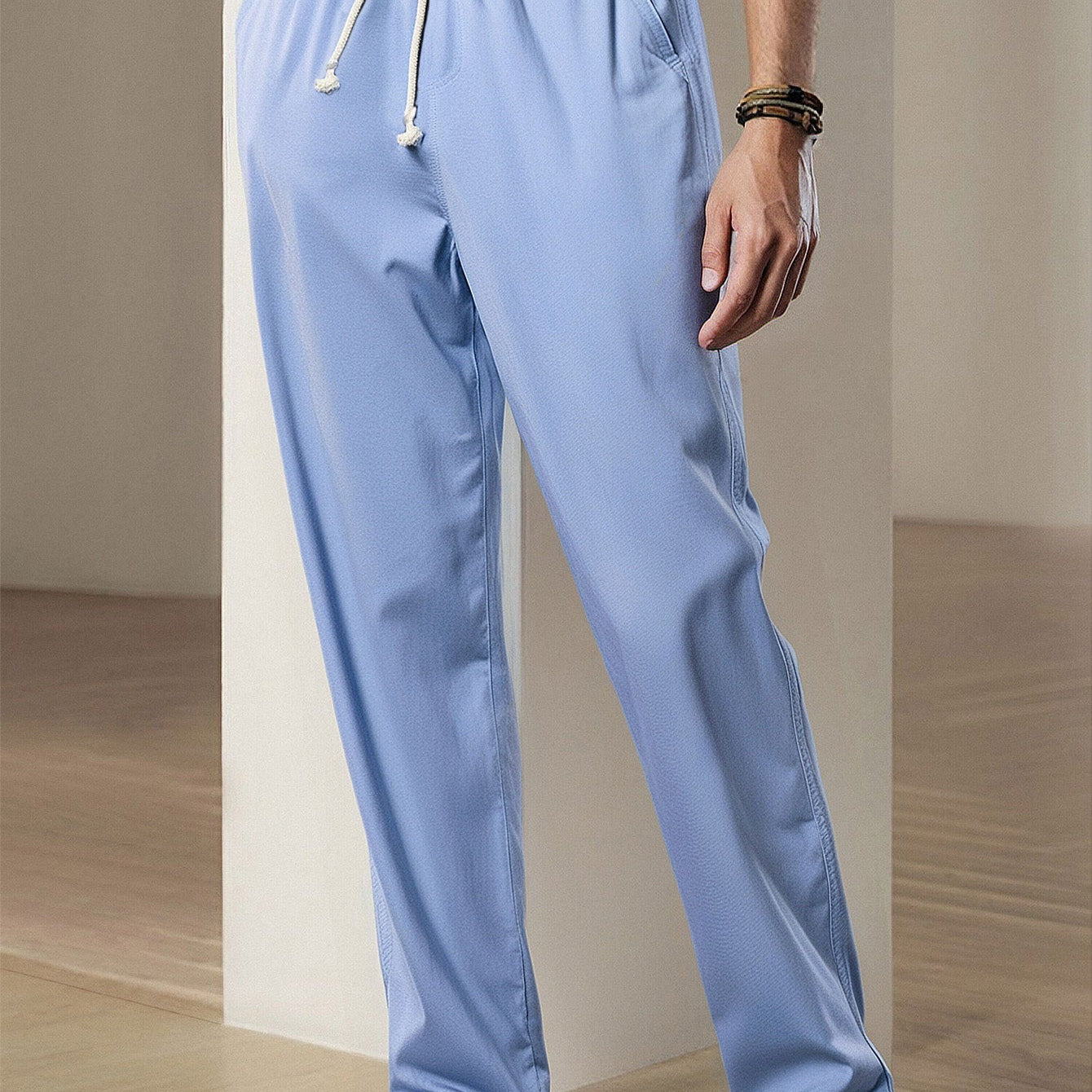 Adam - Straight Leg Linen Pants