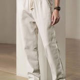Adam - Straight Leg Linen Pants