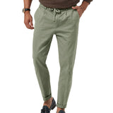 Clement men's lightweight drawstring pants in Green, view 4