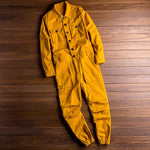 Hollis men's button front workwear jumpsuit in Yellow, view 3