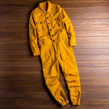 Hollis men's button front workwear jumpsuit in Yellow, view 3