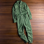 Hollis men's button front workwear jumpsuit in Green, view 4