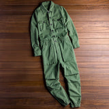 Hollis men's button front workwear jumpsuit in Green, view 4