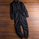 Hollis men's button front workwear jumpsuit in Black, view 5