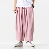 Loic men's balloon leg drawstring pants in Pink, view 3