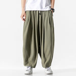 Loic men's balloon leg drawstring pants in Green, view 2