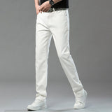 Stanley men's slim fit colour pants in White, view 4