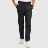 Tate men's slim fit straight leg pants in Black, view 3