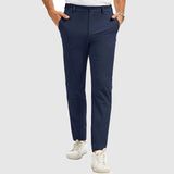 Tate men's slim fit straight leg pants in Blue, view 4