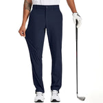 Zach men's performance golf pants in Blue, view 4