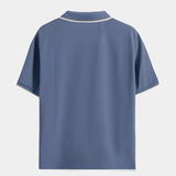 Scott - Black Open Collar Polo
