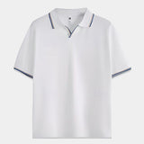 Scott - Black Open Collar Polo