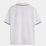 Scott - Black Open Collar Polo