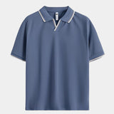 Scott - Black Open Collar Polo