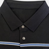 Riley - White Polo with Multicolour Stripes