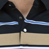 Riley - White Polo with Multicolour Stripes