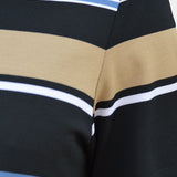 Riley - White Polo with Multicolour Stripes