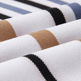 Riley - White Polo with Multicolour Stripes