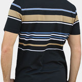 Riley - White Polo with Multicolour Stripes
