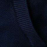Callum - Geometric Jacquard Stand Collar Zip Sweater