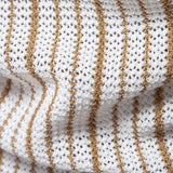 Quinn - Striped Knit Polo with Button Placket