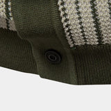 Quinn - Striped Knit Polo with Button Placket