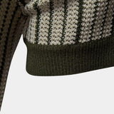 Quinn - Striped Knit Polo with Button Placket