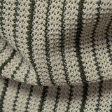 Quinn - Striped Knit Polo with Button Placket