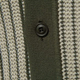 Quinn - Striped Knit Polo with Button Placket