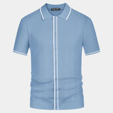 Parker - Cream Knit Zip Polo