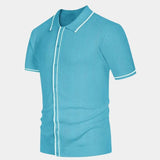 Parker - Cream Knit Zip Polo