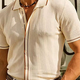 Parker - Cream Knit Zip Polo