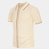 Parker - Cream Knit Zip Polo