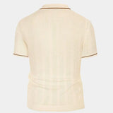 Parker - Cream Knit Zip Polo
