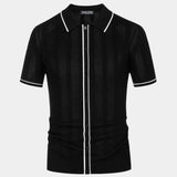 Parker - Cream Knit Zip Polo