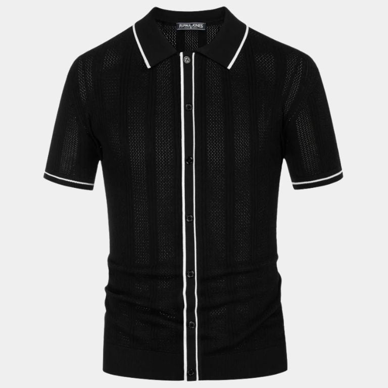 Parker - Cream Knit Zip Polo