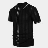 Parker - Cream Knit Zip Polo