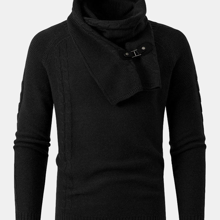 Rhys - Sweater with Detachable Shawl Collar
