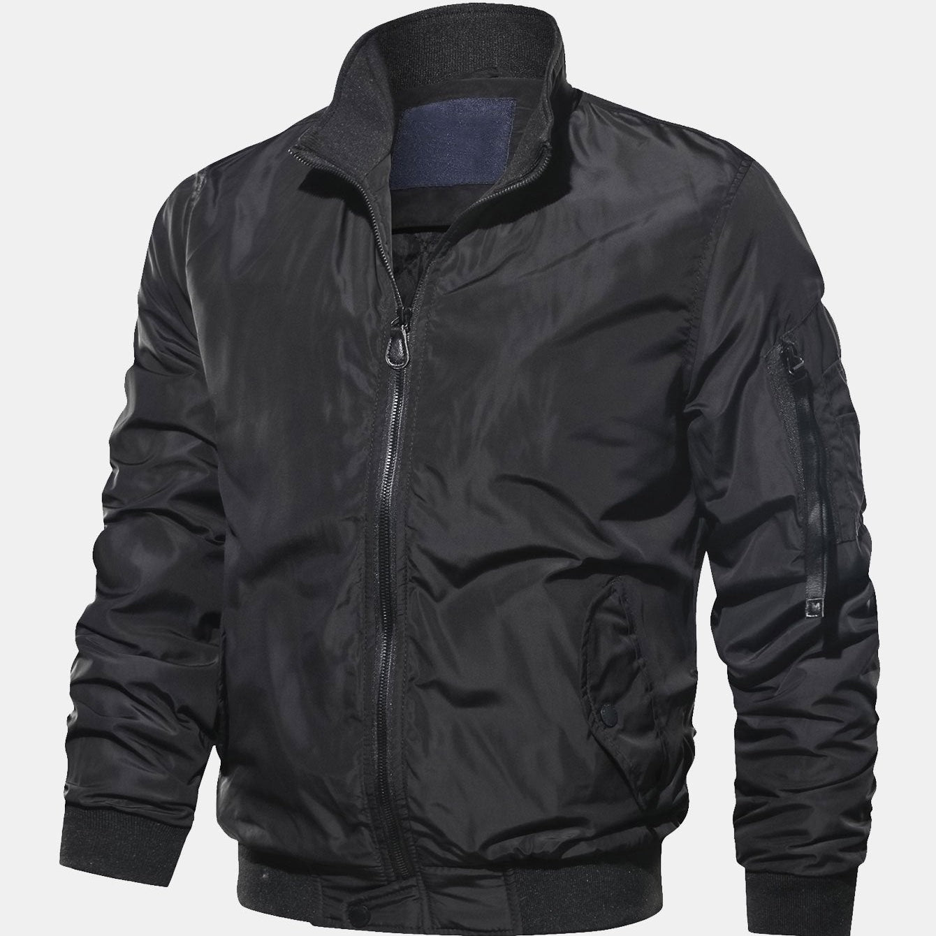 Knox - Bomber Jacket with Funnel Neck Collar