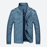 Desmond men's military jacket in Light Blue, view 5